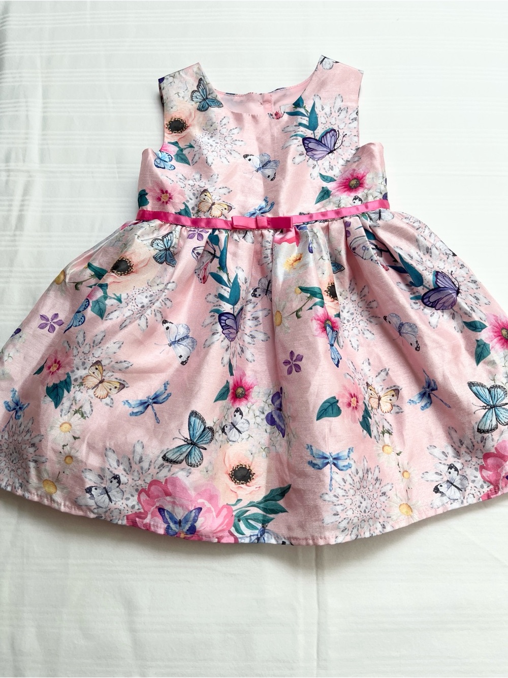 George Pink Butterfly Floral Tulle Dress 2T Bouffante Fluffy